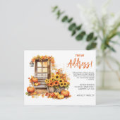 Herfst Herfst Nieuw Adres Verhuizen Aankondigingskaart (Staand voorkant)