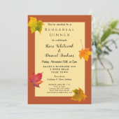 Herfst Herfst Oktober November Repetitie diner Kaart (Staand voorkant)