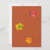 Herfst Herfst Oktober November Repetitie diner Kaart (Achterkant)