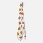 Herfst herfst olieval laat eenvoudig groen over stropdas (Voorkant)