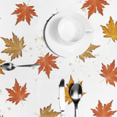 Herfst herfst olieval laat eenvoudig groen over tafelkleed