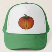 Herfst herfst oogst Oranje pompoen patch Trucker Pet (Voorkant)