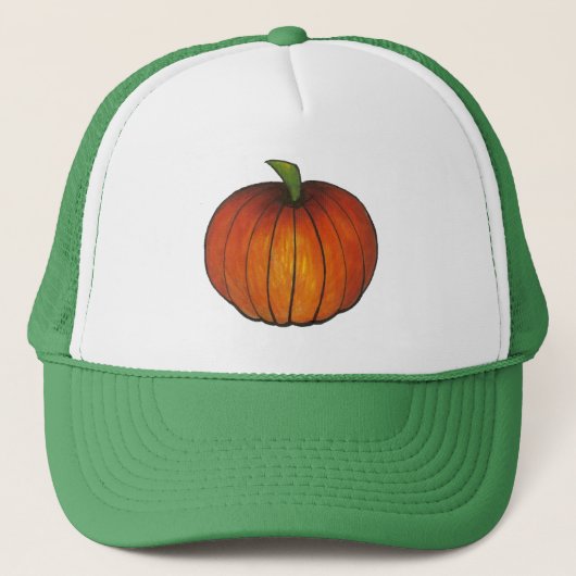 Herfst herfst oogst Oranje pompoen patch Trucker Pet (Voorkant)