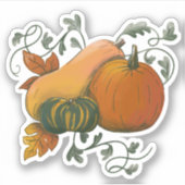 Herfst Herfst oogst pompoen kalebas illustratie Sticker (Voorkant)