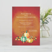 Herfst Herfst Oogst Pompoen Rustieke Thanksgiving Kaart (Staand voorkant)