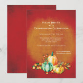 Herfst Herfst Oogst Pompoen Rustieke Thanksgiving Kaart (Voorkant / Achterkant)