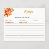 Herfst Herfst Oogst Recept Kaart (Voorkant)