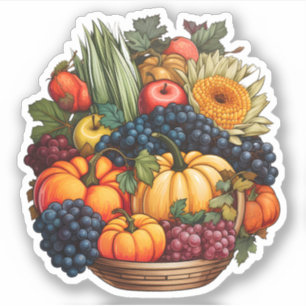 Herfst herfst oogst Thanksgiving Boerderij groente Sticker