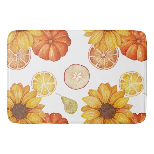 Herfst Herfst Oogst Thanksgiving Pompoen Spice Badmat (Voorkant)