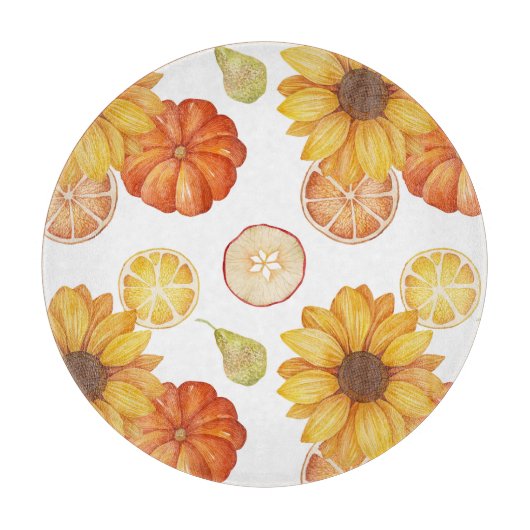 Herfst Herfst Oogst Thanksgiving Pompoen Spice Snijplank (Voorkant)