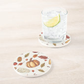 Herfst Herfst Oogst Thanksgiving Zandsteen Onderze Onderzetter (Zijkant)