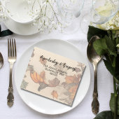 Herfst Herfst Oogst Waterverf Stijl Foto QR Code All In One Uitnodiging