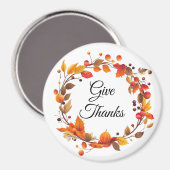 Herfst Herfst Oogstbladeren Geef Bedankt magneet (Voorkant / Achterkant)