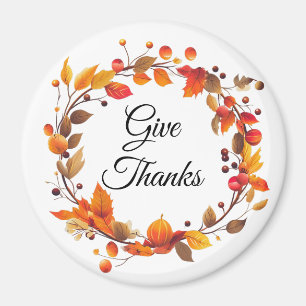 Herfst Herfst Oogstbladeren Geef Bedankt magneet