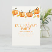 Herfst Herfst Oogstfeest Uitnodigen Kaart (Staand voorkant)