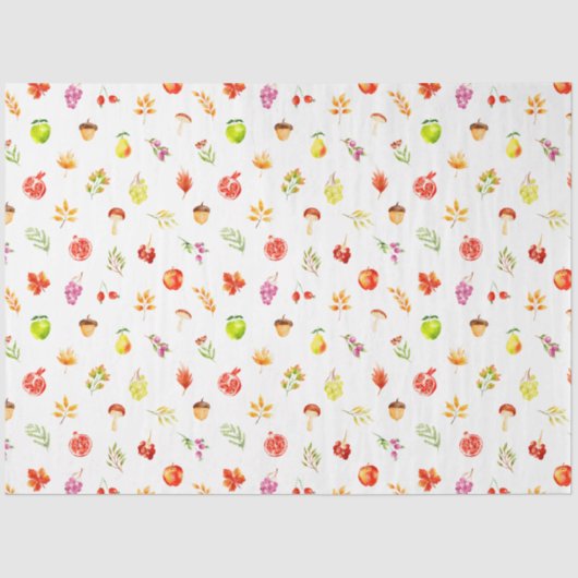 Herfst Herfst oogstpatroon Tissuepapier (Voorkant)