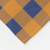 Herfst herfst Oranje blauw spelpatroon Fleece Deken (Hoek)
