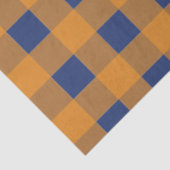 Herfst herfst Oranje blauw spelpatroon Tissuepapier (Detail)