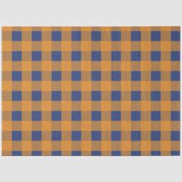 Herfst herfst Oranje blauw spelpatroon Tissuepapier