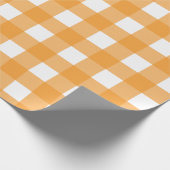 Herfst herfst Oranje speldenpatroon Cadeaupapier (Hoek)