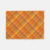 Herfst herfst Oranje speldenpatroon Fleece Deken (Voorkant (Horizontaal))