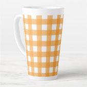 Herfst herfst Oranje speldenpatroon Latte Mok (Linkerhoek)