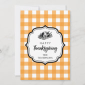 Herfst herfst Oranje Thanksgiving Pset Turkije Feestdagenkaart (Voorkant)