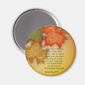 Herfst Herfst originele poëzie Magnet (Voorkant / Achterkant)