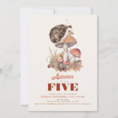 Herfst/Herfst Paddestoel Hedgehog Kids Verjaardag Kaart (Voorkant)