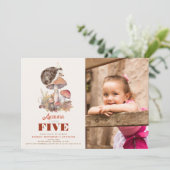 Herfst/Herfst Paddestoel Hedgehog Kids Verjaardags Kaart (Staand voorkant)