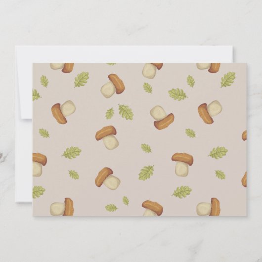 Herfst/Herfst Paddestoel Hedgehog Kids Verjaardags Kaart (Achterkant)