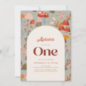 Herfst/Herfst Paddestoel Wildflower Sage 1e Verjaa Kaart (Voorkant)