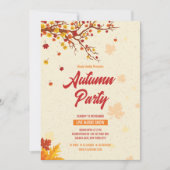 Herfst / Herfst Party flyer sjabloon Kaart (Voorkant)