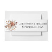 Herfst herfst perzikkleurig bruin bruiloft uitnodigingen wikkel (Voorkant Voorbeeld)