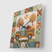 Herfst Herfst Pickup Truck Wall Clock Vierkante Klok (Hoek)