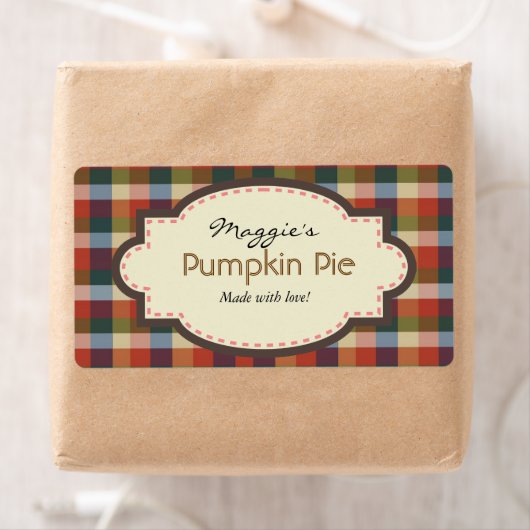 Herfst Herfst Plaid Baking Labels (Insitu)