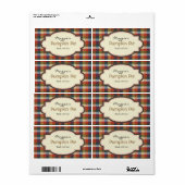 Herfst Herfst Plaid Baking Labels (Full Sheet)