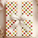 herfst Herfst polka stippen patroon Cadeaupapier<br><div class="desc">Ideaal om je cadeautjes af te sluiten en het is geweldig voor verjaardagen,  Kerstmis,  verjaardagen of bruiloften! Prachtige,  moderne,  compacte papiermodellen voor het ompakken van cadeaupapier door  afdrukbaar.</div>