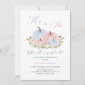 Herfst Herfst Pompoen Baby Geslacht onthullen Kaart (Voorkant)