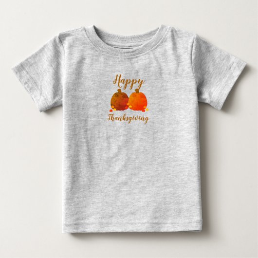 Herfst/herfst/pompoen Baby T-shirt (Voorkant)
