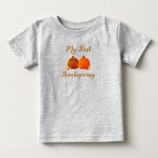 Herfst/herfst/pompoen Baby T-shirt (Voorkant)