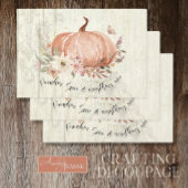 Herfst herfst pompoen bladeren rustieke hout decou inpakpapier vel