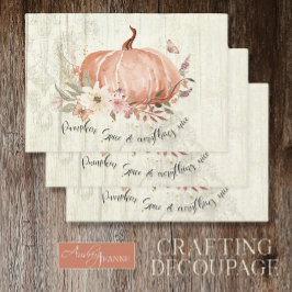 Herfst herfst pompoen bladeren rustieke hout decou inpakpapier vel