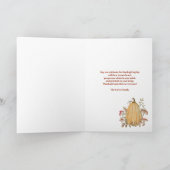Herfst herfst pompoen bloemenhappy Thanksgiving Kaart (Binnen)