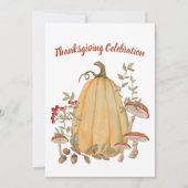 Herfst herfst pompoen bloemenThanksgiving Kaart (Voorkant)