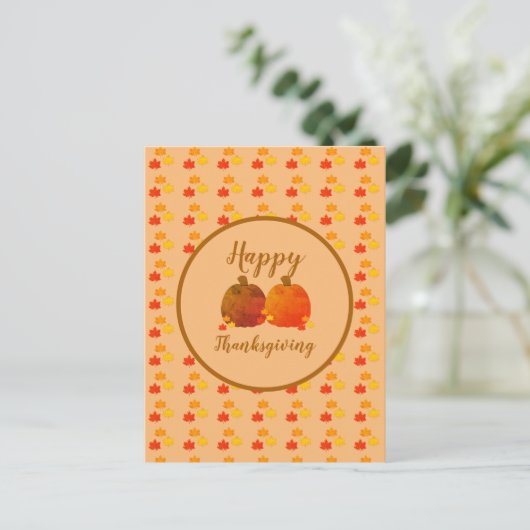 Herfst/herfst/pompoen Briefkaart (Staand voorkant)
