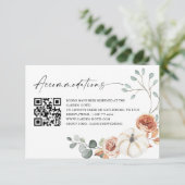 Herfst herfst pompoen bruiloft accommodaties QR co Informatiekaartje (Staand voorkant)