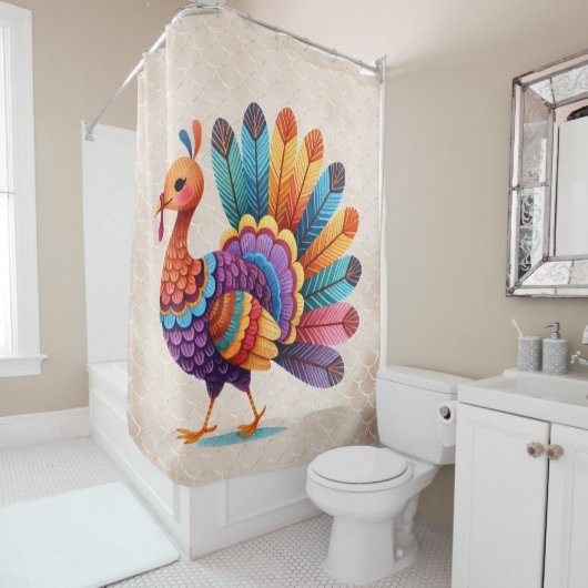 Herfst Herfst Pompoen Douchegordijn (In situ)