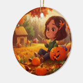 Herfst/Herfst/pompoen/Halloween Keramisch Ornament (Links)