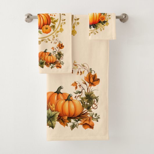 Herfst Herfst Pompoen Handdoek Set (Insitu)
